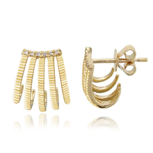 Load image into Gallery viewer, Fluted Five Wrap Earring
