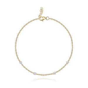 Multi-shape Diamonds Solitaire Bracelet