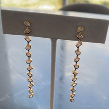 Load image into Gallery viewer, Bezel Set Multi Shape Diamond Drop Earrings
