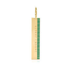Side Gemstone Pave Charm