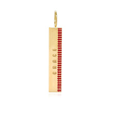 Load image into Gallery viewer, Side Gemstone Pave Charm
