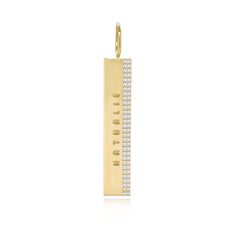 Side Pave Bar Charm