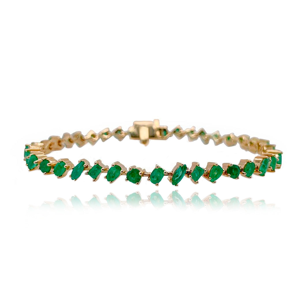 Gemstone Multi Shape Tennis Bracelet