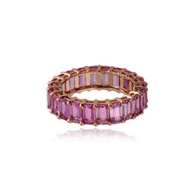 Load image into Gallery viewer, Gemstone Eternity Ring Emerald Cut
