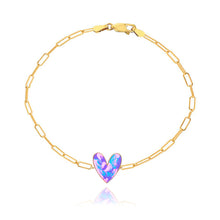 Load image into Gallery viewer, Girls Tie Dye Heart Bracelet
