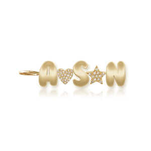 Gold Initials & Pave Charms