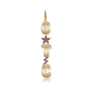 Gold Initials & Pave Charms