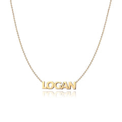 Cutout Name Chain Necklace