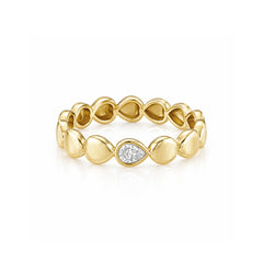 Golden Solitaire Diamond Ring