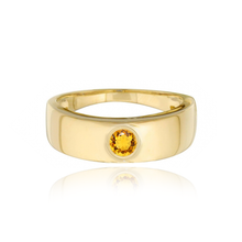 Load image into Gallery viewer, Golden Thick Gemstone Ring
