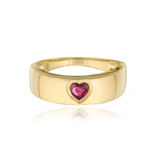 Load image into Gallery viewer, Golden Thick Gemstone Ring
