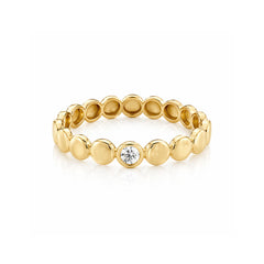 Golden Solitaire Diamond Ring