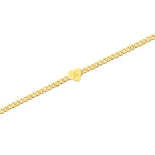 Load image into Gallery viewer, Gold Heart Cuban Chain Bracelet
