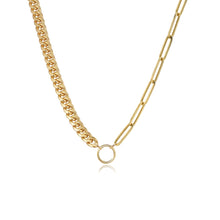 Load image into Gallery viewer, Half Cuban Half Paperclip Necklace

