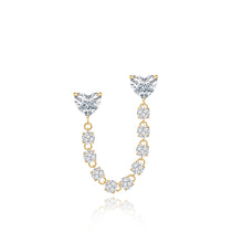 Load image into Gallery viewer, Two Solitaire Diamond Chain Earring

