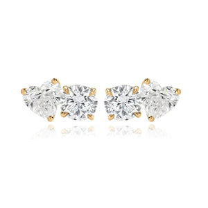 Two-Diamond Stud Earring