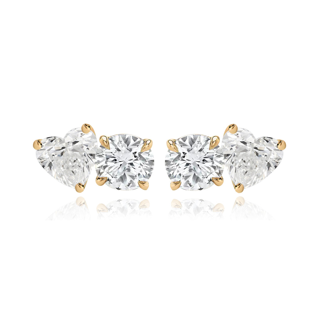 Two-Diamond Stud Earring