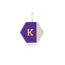 Load image into Gallery viewer, Enamel Side Pave Hexagon Charm
