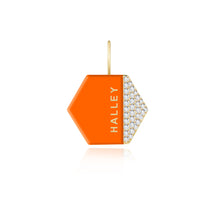 Load image into Gallery viewer, Enamel Side Pave Hexagon Charm
