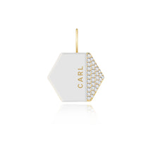 Load image into Gallery viewer, Enamel Side Pave Hexagon Charm

