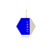 Load image into Gallery viewer, Enamel Side Pave Hexagon Charm
