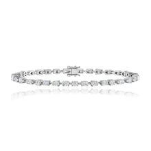 Load image into Gallery viewer, Horizontal Multi Shape Diamond Tennis Bracelet
