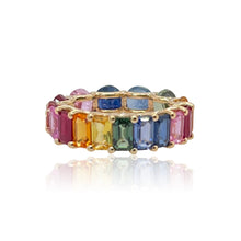 Load image into Gallery viewer, Half and Half Gemstones Eternity Ring
