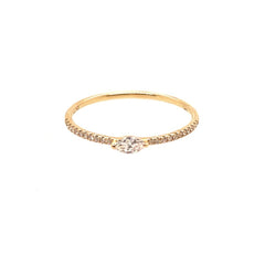 Petite Solitaire Diamond Ring