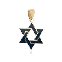 Load image into Gallery viewer, Large Enamel Modern Star of David Charm
