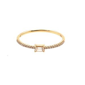 Petite Solitaire Diamond Ring