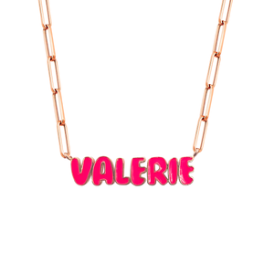 Enamel Name Necklace