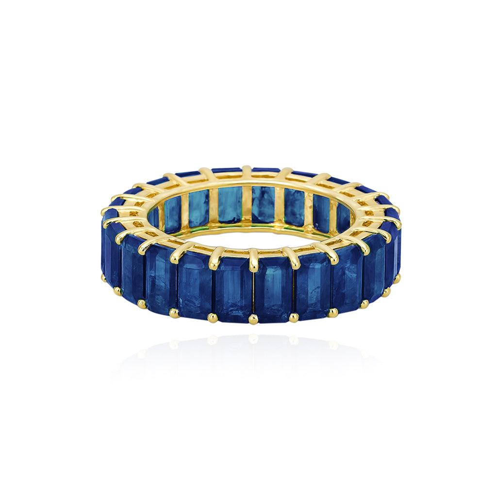 Sapphire Eternity Ring Emerald Cut