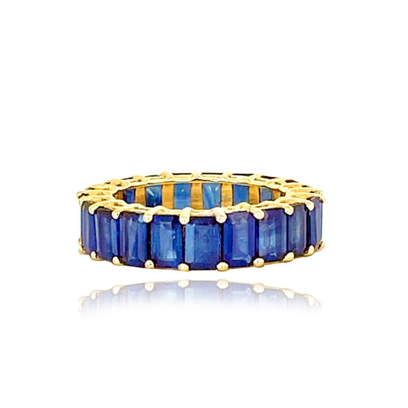 Sapphire Eternity Ring Emerald Cut