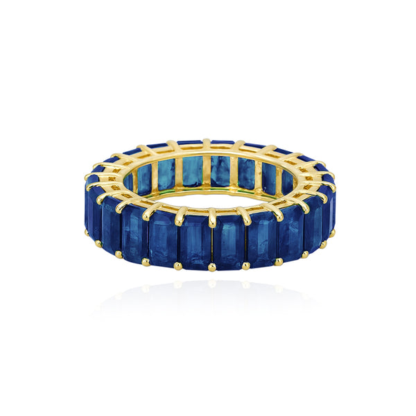 Sapphire Eternity Ring Emerald Cut