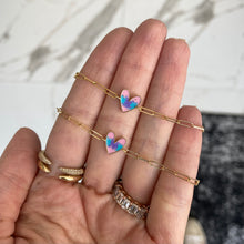 Load image into Gallery viewer, Girls Tie Dye Heart Bracelet
