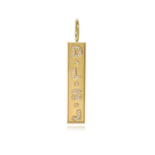 Load image into Gallery viewer, Pave Initials and Bezels Plate Charm
