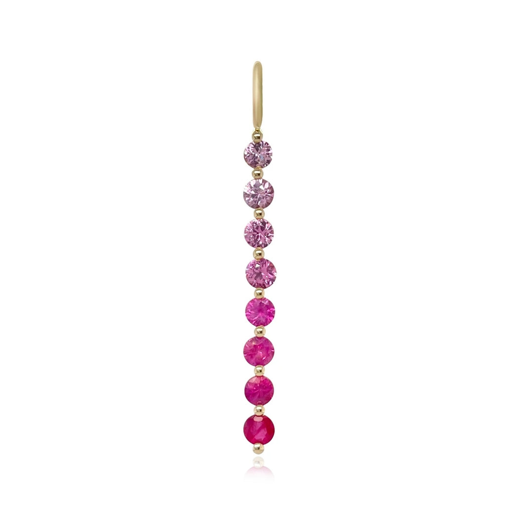 Round Pink Ombre Bar Charm