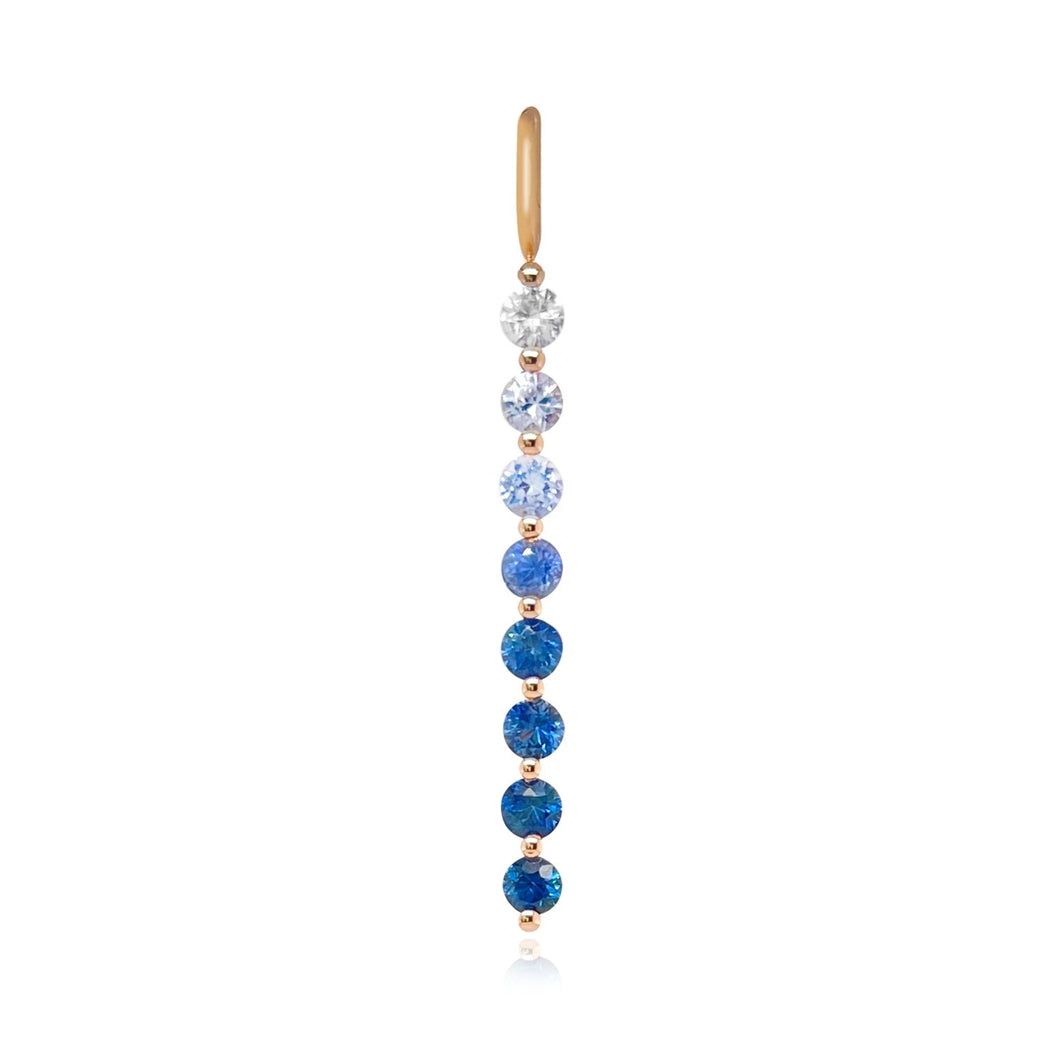 Round Blue Ombre Bar Charm