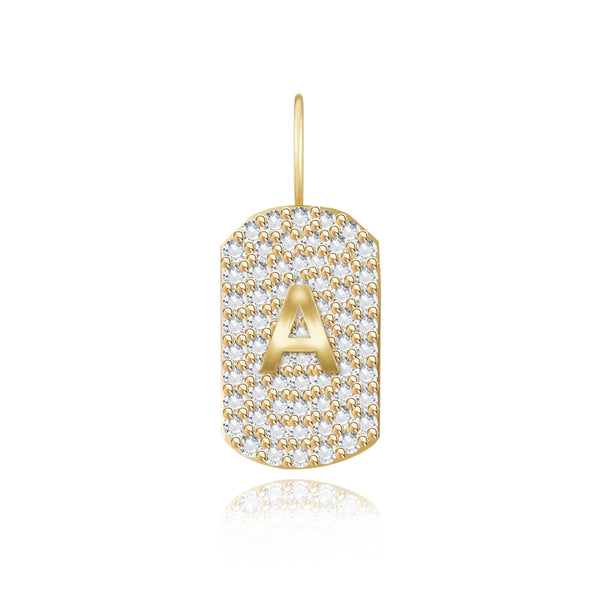 Personalized Pave Tag Charm
