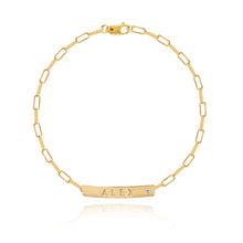 Load image into Gallery viewer, Id Paperclip Girls Bracelet

