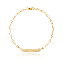 Load image into Gallery viewer, Id Paperclip Girls Bracelet
