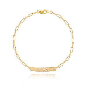 Id Paperclip Girls Bracelet