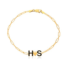 Load image into Gallery viewer, Two Enamel Initials and Charm Bracelet
