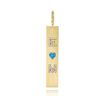 Load image into Gallery viewer, Heart Gemstone Personalized Diamond Charm
