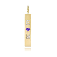 Load image into Gallery viewer, Heart Gemstone Personalized Diamond Charm
