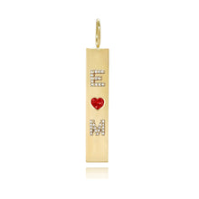 Load image into Gallery viewer, Heart Gemstone Personalized Diamond Charm
