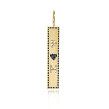 Load image into Gallery viewer, Heart Gemstone Personalized Pave Charm
