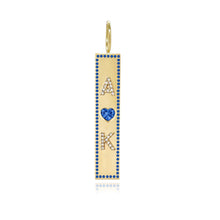 Load image into Gallery viewer, Heart Gemstone Personalized Pave Charm
