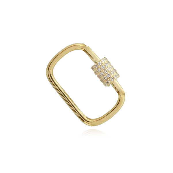 Pave Gold Lock Charm