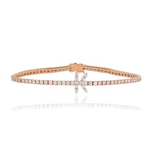 Load image into Gallery viewer, Large Diamond Initial Tennis Bracelet
